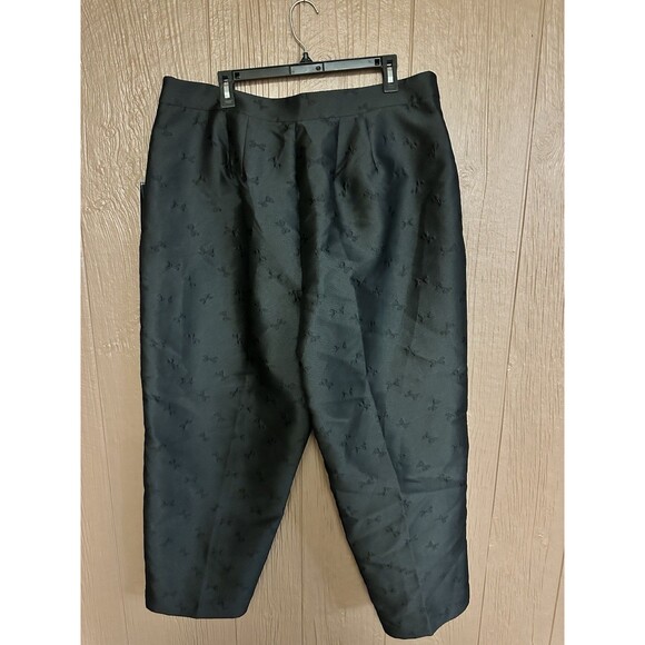 Eloquii Black Tailored High‎ Rise Jacquard Ankle Pant Size 16 NWT Work Casual - Picture 7 of 8